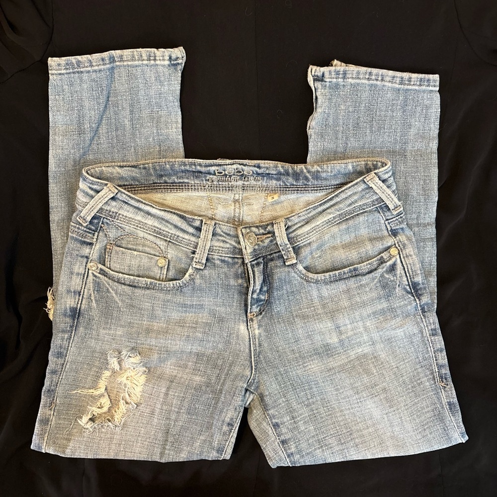 Bebe Distressed Boyfriend Jeans Size 26